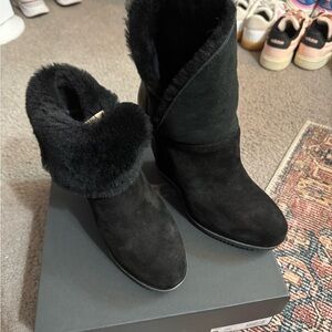 UGG Black Suede Winter Boots